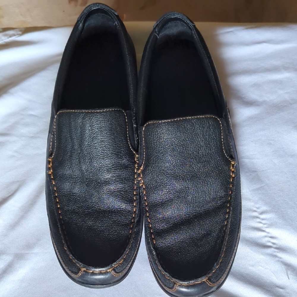   Cole Haan C03557 Tucker Venetian Slip-On Black Moc Toe Loafer Shoes Men's